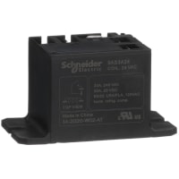 Schneider Electric/Legacy Relays Power Relay, Harmony 9A, 30A, 24 VAC SPST-NO, flanged panel mount, sealed cover