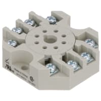 Schneider Electric/Legacy Relays Relay Socket 8 Pin Octal Panel Mount w/Screw Terminals and Clamping Plates