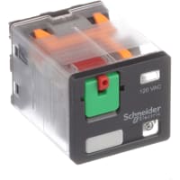 Schneider Electric/Legacy Relays Relay, 15 A, 240 VAC, 50/60 Hz @ +25C, 3PDT, 12000 Ohms, Solder/Plug-In, 70 C