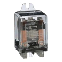 Schneider Electric/Legacy Relays Relay; Power; Side Flange Cover; 30A; DPDT; 12 VDC; Coil 75 Ohms; Blowout magnet