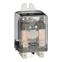 Schneider Electric/Legacy Relays Relay; Power; Side Flange; 30A; DPDT; 240 VAC; Coil 5400 Ohms; Blowout magnet