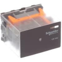 Schneider Electric/Legacy Relays Relay, 15 A, 240 VAC, Power, 240 VAC, 9120 Ohms, Quick Connect Solder/Plug-In