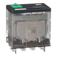 Schneider Electric/Legacy Relays Relay, 15 A, 110 VDC, Power, 110 VDC, 7340 Ohms, Quick Connect Solder/Plug-In