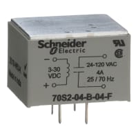 Schneider Electric/Legacy Relays Relay, 24 to 140 VAC, Solid State, 4, SPST-NO, 60, 110 A, Panel Mount, 6 mA