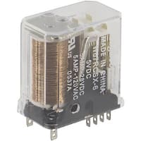 Schneider Electric/Legacy Relays Relay, 5 A, 5 VDC, 6 VDC, 4 PDT, 1.156 in. L x 0.73 in. W (Max.), UL Listed, , 