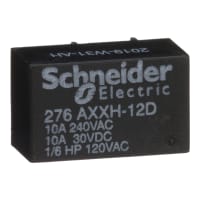 Schneider Electric/Legacy Relays Relay;E-Mech;Power;SPST-NO;Cur-Rtg 10A;Ctrl-V 12DC;Vol-Rtg 240/30AC/DC;PCB Mnt