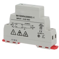 Schneider Electric/Legacy Relays Solid State Relay, 32 VDC, SPST-NO, 8A/280V, Zero Switching, 861 Series