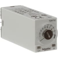 Schneider Electric/Legacy Relays Relay;E-Mech;Timing;On Delay;4PDT;Cur-Rtg 3A;Ctrl-V 24DC;Socket Mnt;Plug-In