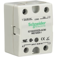 Schneider Electric/Legacy Relays Relay;SSR;Zero-Switching;SPST-NO;Cur-Rtg 10A;Ctrl-V 90-280AC;Vol-Rtg 24-280AC