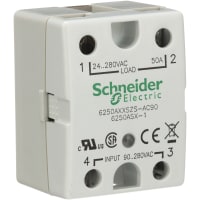 Schneider Electric/Legacy Relays Relay;SSR;Zero-Switching;SPST-NO;Cur-Rtg 50A;Ctrl-V 90-280AC;Vol-Rtg 24-280AC