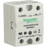 Schneider Electric/Legacy Relays Relay;SSR;Zero-Switching;SPST-NO;Cur-Rtg 40A;Ctrl-V 90-280AC;Vol-Rtg 48-480AC