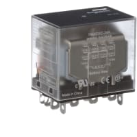 Schneider Electric/Legacy Relays RELAY, POWER, ICE CUBE, PLAIN COVER, 4PDT, SOLDER/PLUG-IN, 15 AMP, 24VAC