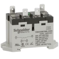 Schneider Electric/Legacy Relays Relay, Electromechanical, SPST-NO, 30A, 240VAC, DIN Rail/Panel Mount, 725 Series