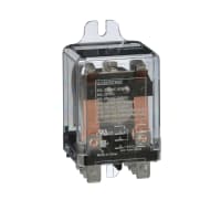 Schneider Electric/Legacy Relays DPDT Flange Mount Non-Latching Relay Quick Connect, 30 A, 24V dc