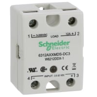 Schneider Electric/Legacy Relays Solid State Relay, 3.5-32 VDC, SPST-NO, 12A/200VDC, DC Switching, 6000 Series