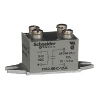 Schneider Electric/Legacy Relays Relay; SSR; 12A; Zero Cross; Triac; 3-30 VDC input; 24-280 VAC output; Pmt