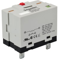 Schneider Electric/Legacy Relays Relay, Electromechanical, DPST-NO, 25A, 24VAC, Socket, 725 Series