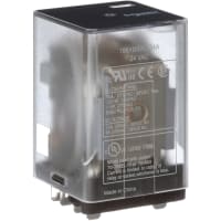 Schneider Electric/Legacy Relays RELAY, POWER, DPDT, 10 AMP, plain COVER WITH FLAG, AC OPERATED, SOLDER/PLUG-IN, 24VAC