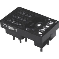 Schneider Electric/Legacy Relays Relay Socket, 14 Pin, 4 Pole, 10 A (Nom.), 300 V (Nom.), 1000 V (RMS), PCB Mount, Black