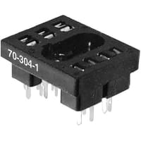 Schneider Electric/Legacy Relays Relay Socket, 8 Pin, 2 Pole, 10 A (Nom.), 300 V (Nom.), 1000 V (RMS), PCB Mount, Black