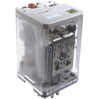 Schneider Electric/Legacy Relays Relay, Octal Relay, 8 Pin, DPDT, 16 Amp Rating, 4 VAC 50, 60 Hz, Plug-in socket mount