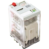 Schneider Electric/Legacy Relays Relay, 3 A, 24 VDC @ 25 C, 4PDT, 650 Ohms @ 25 C, Solder/Plug-In, Bifurcated