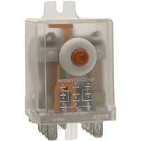 Schneider Electric/Legacy Relays Relay, Industrial, 20 A, 24 VDC, 24 VDC, DPDT, 1.53 in. W x 1.90 in. L, 20 A