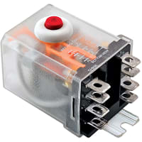 Schneider Electric/Legacy Relays Relay, Industrial, 16 A, 24 VDC, 24 VDC, 3PDT, 1.53 in. W x 1.90 in. L, 16 A