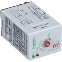 Schneider Electric/Legacy Relays Time Delay Relays, 12 A, 30 VDC, DPDT, Time Range 0.1s-10 hr, Blade Square Base