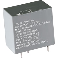 Schneider Electric/Legacy Relays SPDT PCB Mount Non-Latching Relay PC Pin, 10 (NC) A, 15 (NO) A, 12V dc