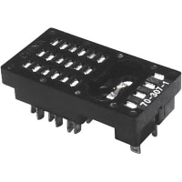 Schneider Electric/Legacy Relays Relay Socket, 20 Pin, 6 Pole, 10A (Nom.), 300V (Nom.), 1000 VRMS, Chassis Mount