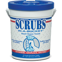 SCRUBS SCRUBS in-a-Bucket Hand Cleaner Towels, 72 count container, Citrus Scented