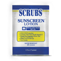 SCRUBS Sunscreen Lotion Single Pack, .25 ounce Packet, Water Resistant (80 Minutes)