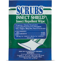 SCRUBS INSECT SHIELD Insect Repellent Wipes, Single Pack Wipe, Alcohol/Floral Scent