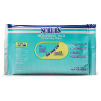 SCRUBS Plus Disinfecting Wipes, Flat Pack, MEDAPHENE Series, 1 Box = 60 packs (12/pk)