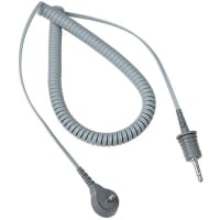 SCS Wrist Strap, Dual Conductor, 5' Coiled Cord, 3.4mm Straight Plug, 2300 Series