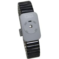 SCS Dual Wire Metal Wristband, Medium, Straight, 3.4mm Plug, Stainless Steel, Gray