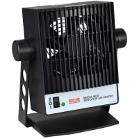 SCS Benchtop Air Ionizer, 100-120 V, 9x8.5x4.5" (229x216x114mm), Two-Speed Fan