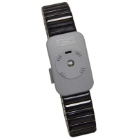 SCS Dual Wire Metal Wristband, Large, 3.4mm Plug, 6.5 to 7.75 In, Gray, 2300 Series