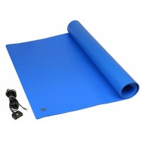 SCS Mat, Dissipative, Vinyl, Three-Layer, 2 x 3 ft, Blue