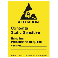 SCS Attention Label with Tab, 1.875 in. x 2.5 in., 500/Roll