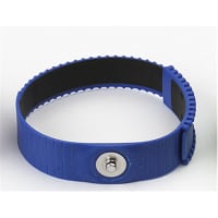 SCS Wrist Strap, Blue, with 4 mm Stud, adjustable thermo plastic