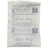 SCS Desiccant;Plastic; Pouch; 28 lbs; 3.00 x 4.50 In.; Blue Print; 300/container