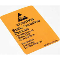 SCS Label, Caution, Reusable, 20.7 in. L x 17.6 in. W x 12.1 in. H