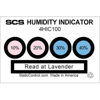 SCS Humidity Indicator Card, 4 Spot, 2 X 3 In., 100 per Can