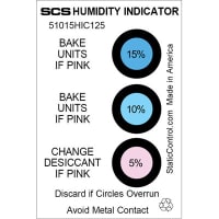 SCS Humidity Indicator Card, 3 Spot, 2 X 3 In., 125 per Can