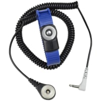 SCS WRIST STRAP, DUAL-WIRE, MAGSNAP 360, THERMOPLASTIC, ADJUSTABLE, 6' CORD