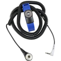 SCS Wrist Strap, Dual-Wire, Magsnap 360, Thermoplastic, Adjustable, 12' Cord