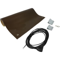 SCS Static Control Work Station Grounding Kit, Brown Table and Flo