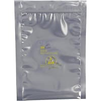 SCS Bag, Shielding, Bag, 4 in., 6, Zipper Closure, 10^11 Ohms (Max.), 2.9 mil